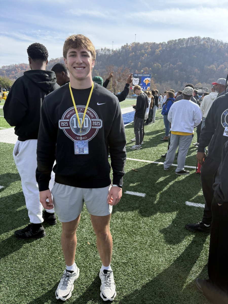 Thank you <a href="/Coachweiss30/">Kyle Weiss</a> <a href="/CoachWoodmanMSU/">Jason Woodman</a> for the gameday experience <a href="/MSUEaglesFB/">Morehead State Football</a>. Congrats on the big win!

<a href="/PikevilleHSFB/">Pikeville HS Panther Football</a> <a href="/fb_phs/">PHS_FB_Recruits</a>