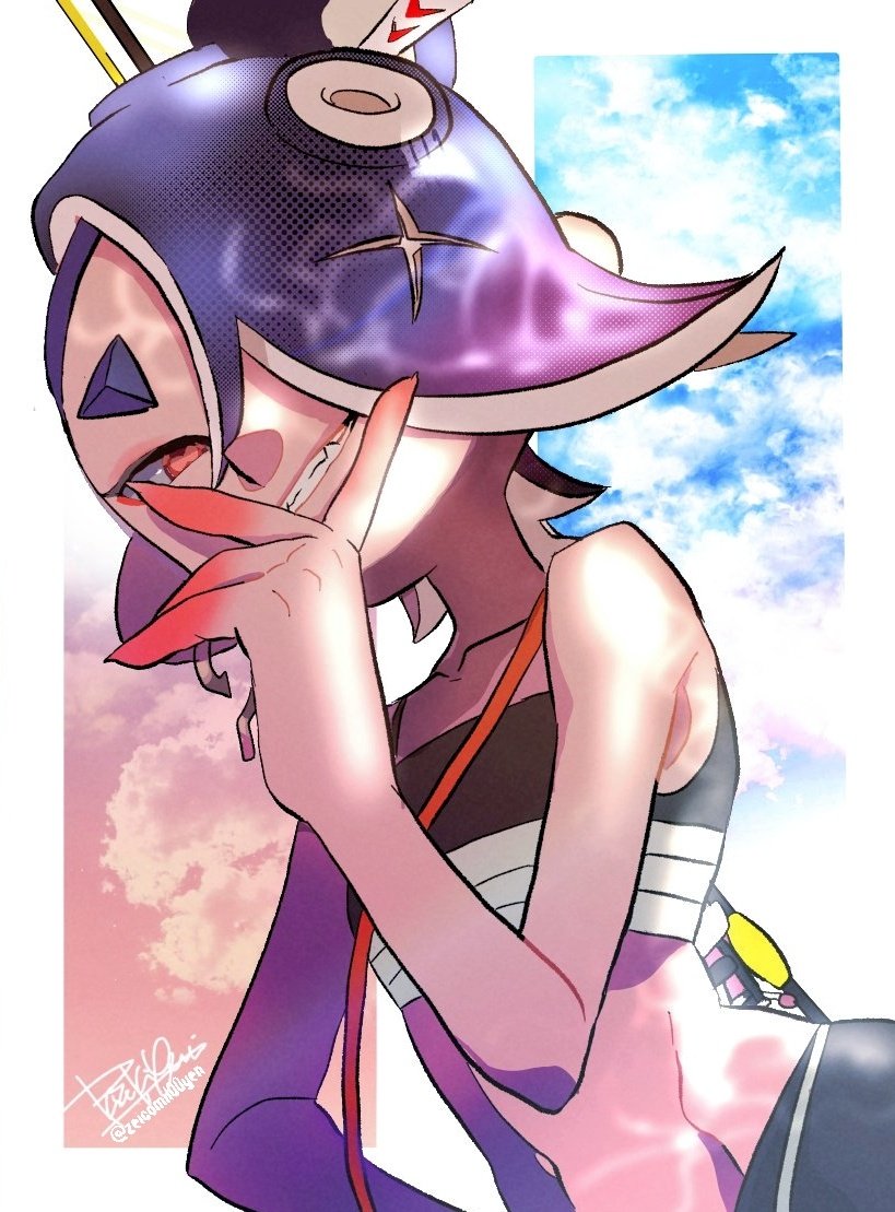 フウカ(スプラトゥーン) 「波間のフウカちゃん」|勇騎 -yuuki-のイラスト