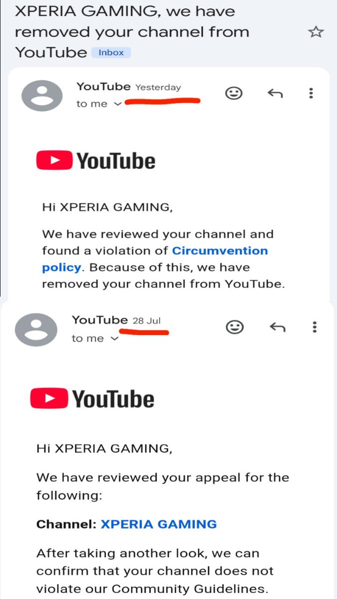 omitkumar77's tweet photo. @YouTubeCreators  
This gmail I'm just use for watching content or commenting.. not even single uploaded video on it...then how can violate rule?? Your bullsh*t ai bots just remove channel without any reason. https://t.co/MqQS7rLv9K
