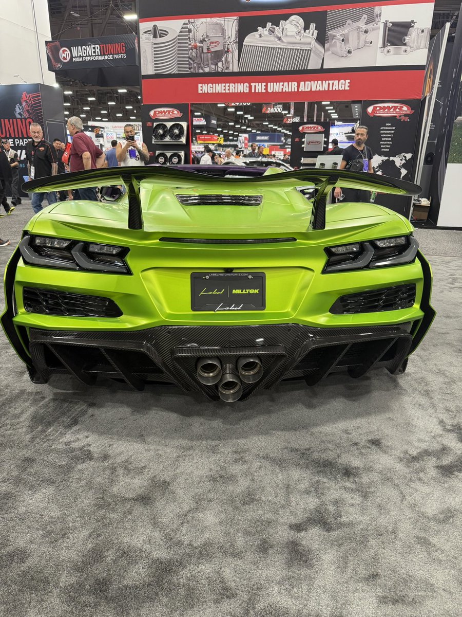 JadedFox's tweet image. Joker vibes 🥵💚💜 #SEMA2025 #CorvetteC8