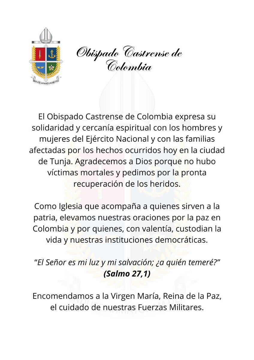 Obispado Castrense de Colombia tweet media