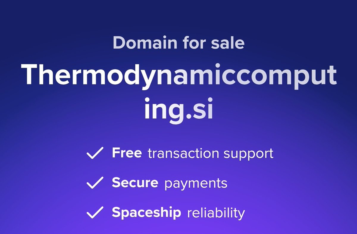 HisRoyalty1_'s tweet image. #Thermodynamiccomputing 
Thermodynamic Computing