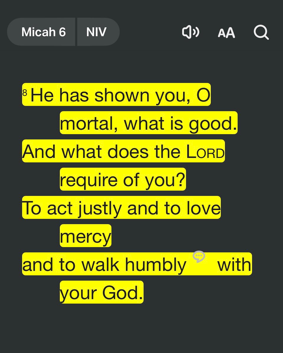 Act justly. Love mercy. Walk humbly.