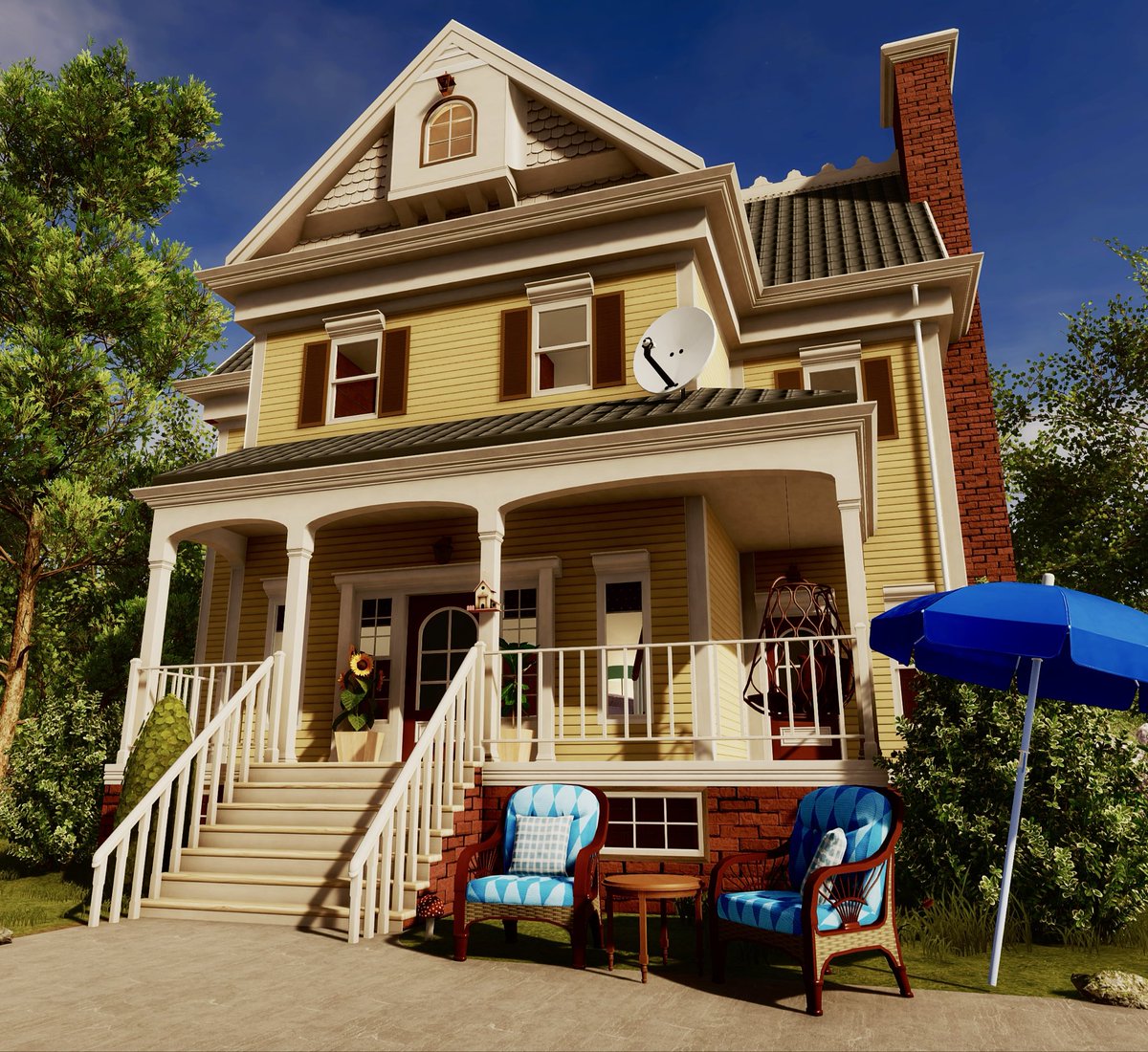 ZoiJaime86's tweet image. #ShowUsYourBuilds #lifesimulation #lifesimgames #cozygames #houseflipper2 #simgames