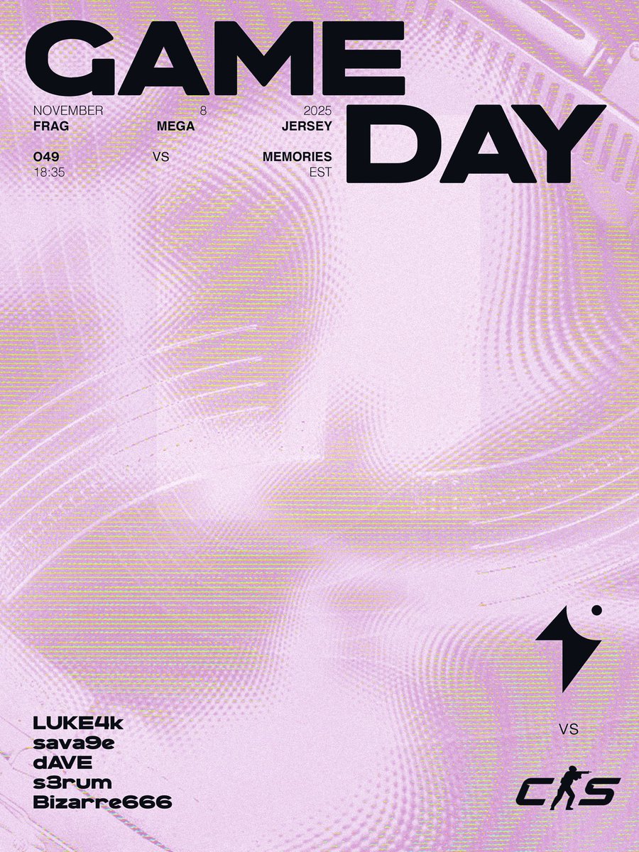 Going down the bracket at <a href="/fragadelphia/">Frag</a> puts us against Memories at 18:35 EST 🇨🇦 in a BO3!

Lineup:
🇺🇸dAVE (sub)
🇺🇸LUKE4k
🇺🇸sava6e
🇺🇸s3rum
🇷🇺Bizarre666 (sub)