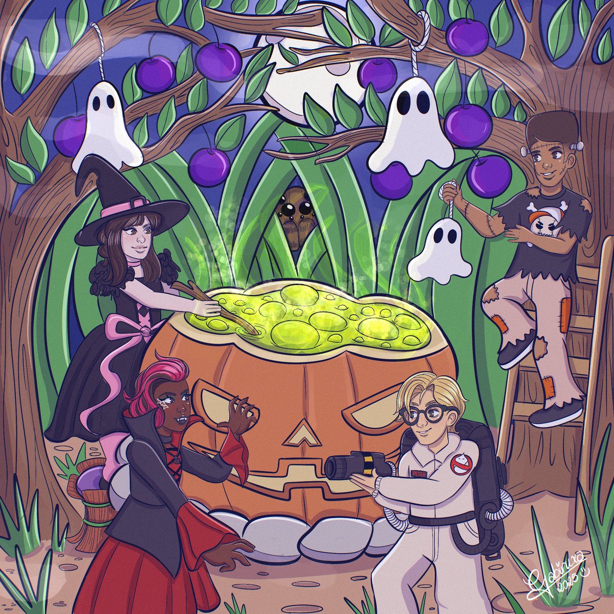 CapitaoSchulz's tweet image. Parabéns a @iamgabiruxa por ter ganhado a competição de arte do Grounded 2 com sua linda arte dos personagens do jogo, com temática de Halloween. E parabéns ao DGA, mais um membro da comunidade Br que ganhou com sua &quot;Stonehenge Base&quot; na categoria de Starter Base. #CommunityEvent