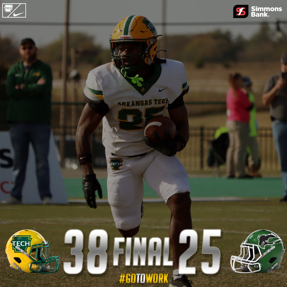 FINAL | Wonder Boys take care of business in their road finale and beat Oklahoma Baptist 38-25!

NEXT UP - at home against No. 2 Harding!

#FightOn | #GoToWork