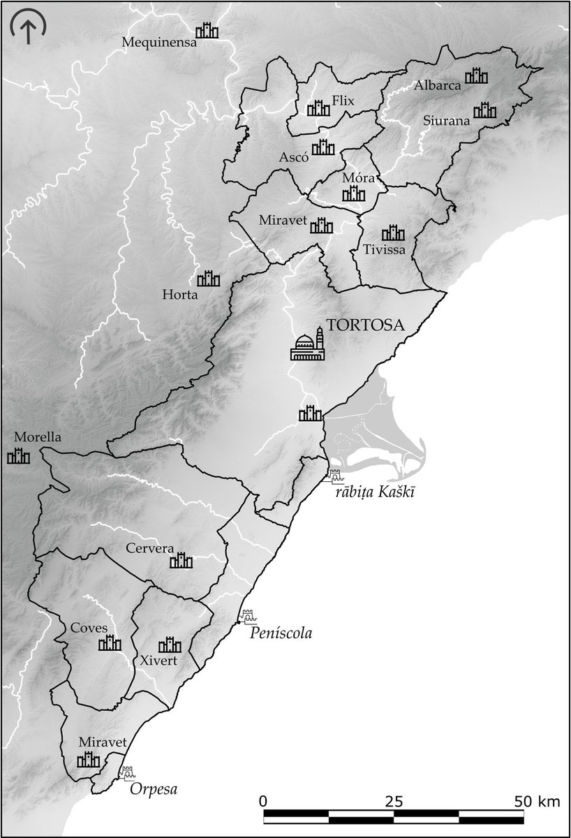 <a href="/Dani6CBP__/">Daniel López 🪬</a> En realidad, el 'amal de Tortosa no formaba parte de la frontera superior de al-Andalus. Y su división administrativa a finales del siglo X era mucho más compleja que la de este mapa. Esta es nuestra propuesta de aqalim, publicada hace ya algunos años (Negre y Suñé 2019).
