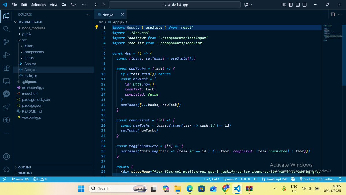 Emma_nuel_dev's tweet image. Understanding data flow in React isn’t just about state — it’s about clarity and control. Drafting your component flow helps debug &amp;amp; mirrors cybersecurity: know your data to secure it. #JustLearntChallenge #React #WebDev #CyberSecurity

A simple to-do-app
…o-list-by-emmanuel-ikechi.netlify.app