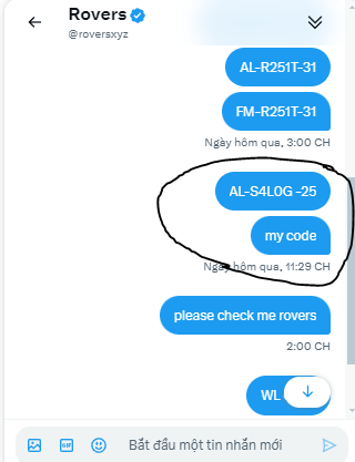 I sent it very early and answered accurately, please check my DMs <a href="/roversxyz/">Rovers</a>