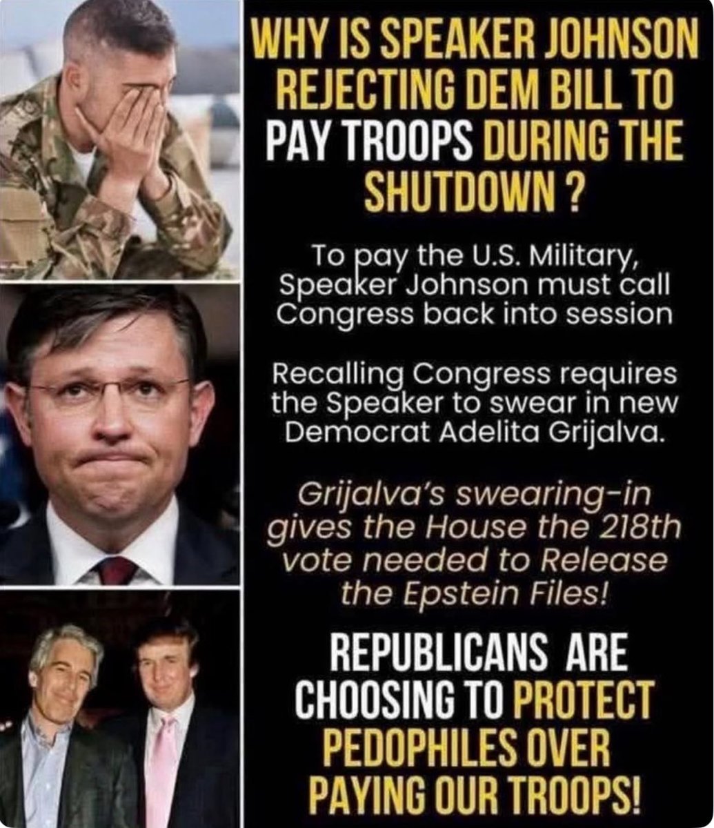 braker1220's tweet photo. @talkatone2016 @SenRickScott @SpeakerJohnson @SenRickScott #RepublicanShutdown #TrumpEpsteinShutdown #TrumpEpsteinCoverUp
#RepublicansProtectingAPaedophile ๐คฌ
Do any of you have a 12-13 years old daughter/granddaughter that youโd feel totally comfortable if these travesties happened to them? #NoConscience https://t.co/GliwDTtKEN