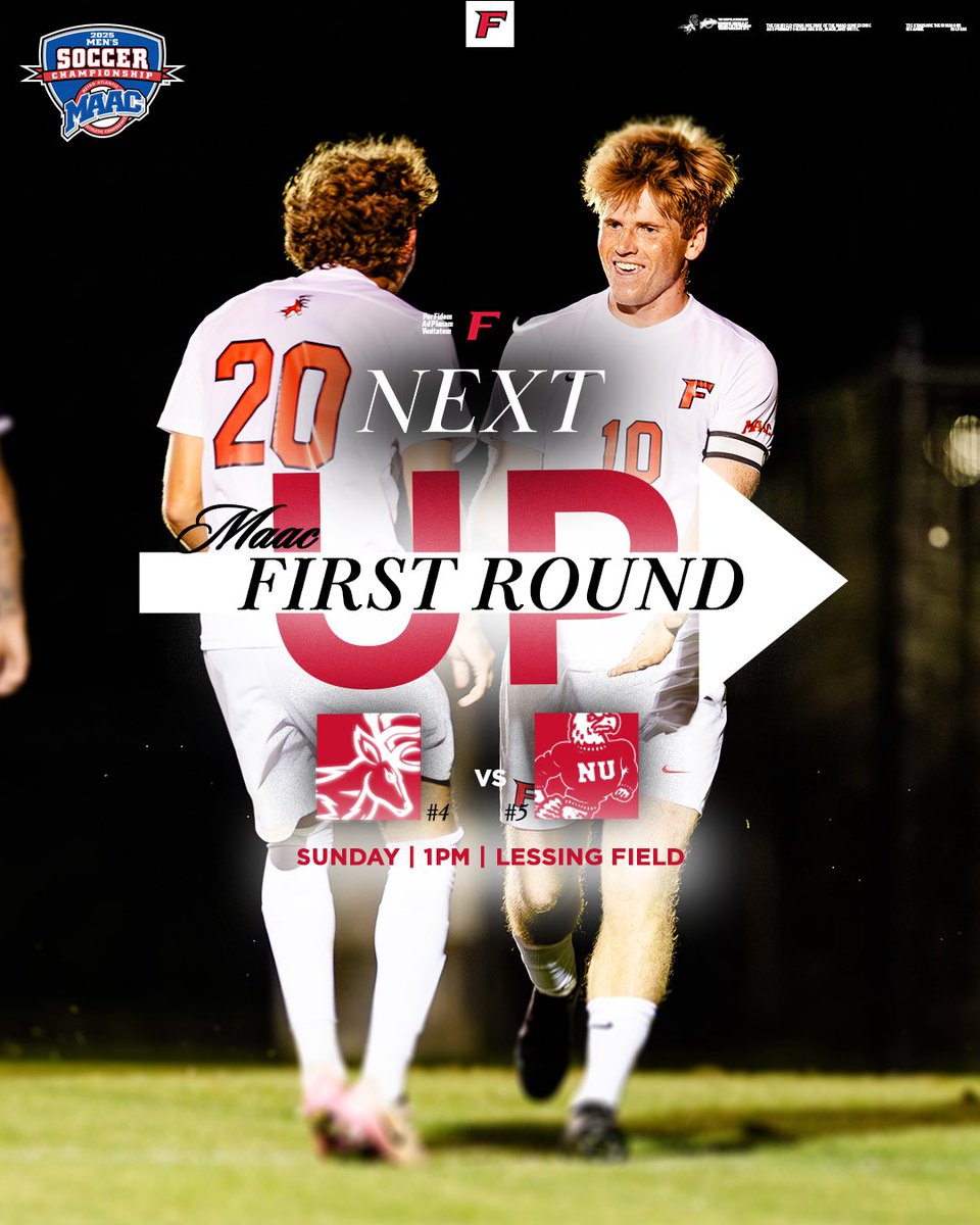 The MAAC The MAAC Championship First Round is on Lessing Field on Sunday afternoon!
 
🎟️ fairfieldstags.com/tix
🗓️ Sunday, Nov. 9
⏰ 1 PM
 
Free admission for <a href="/FairfieldU/">Fairfield University 🦌</a> students with a StagCard

🤘⚽️