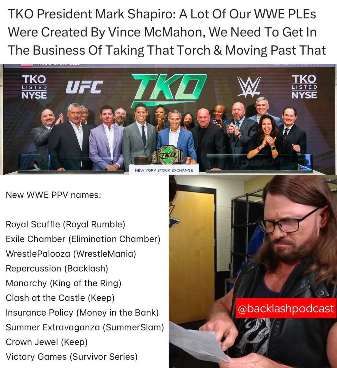 The3CountPod's tweet image. I wouldn't put it past @WWE to due some weird ish like this