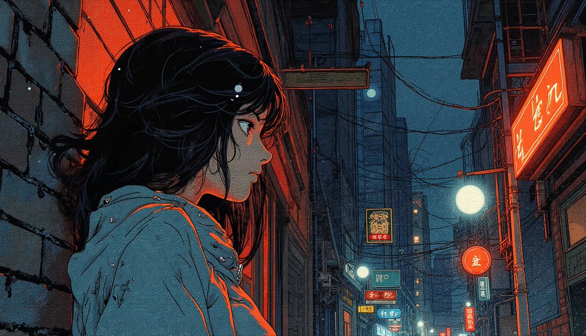 Zuepw2Ln's tweet image. 路地裏は別世界だ。

#生成AI #SeaArtAI #路地裏