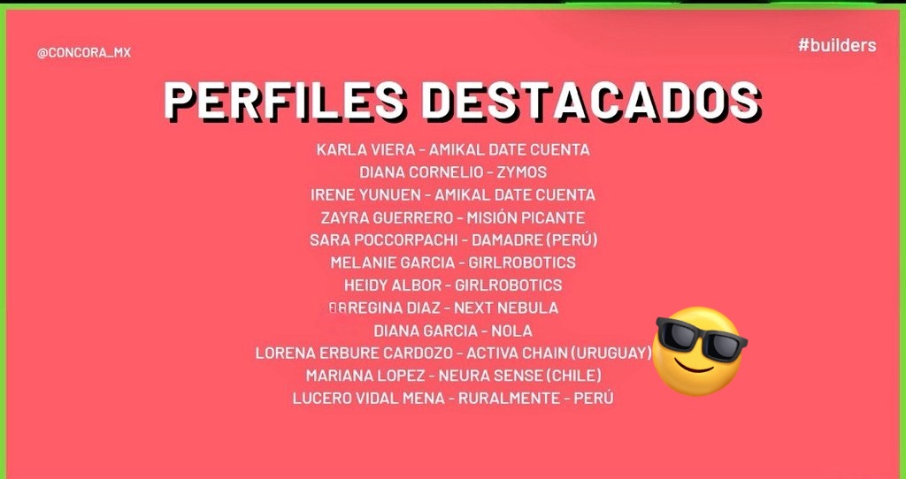 Felices de ser seleccionad@s con una beca para participar en el TrepCamp de CONCORA gracias al #BUILDHER 2025 😎💪💜