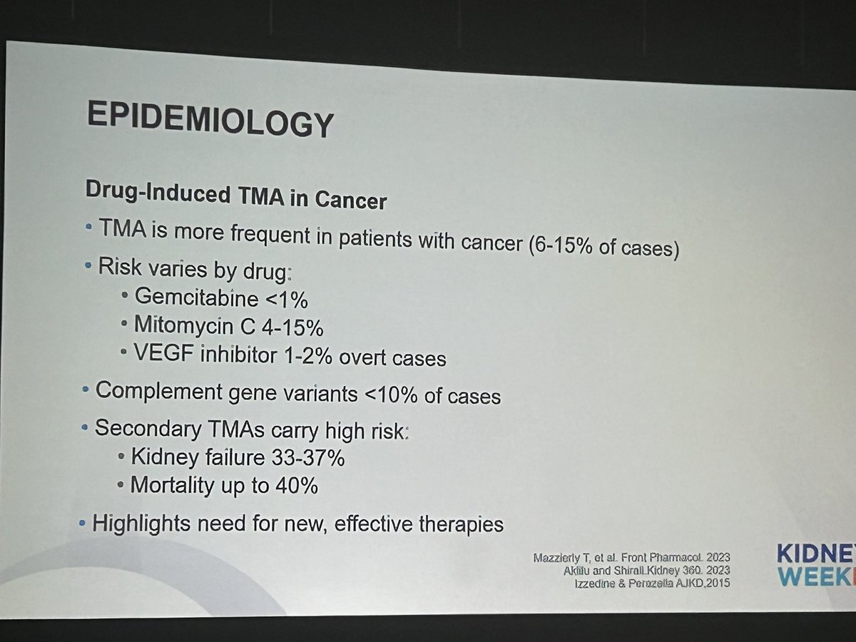 IzabelaZakrocka's tweet photo. @HerrmannMd great analysis of complement’s activation role in cancer related TMA @MayoClinicNeph @onconephsociety @ASNKidney #KidneyWk https://t.co/enJwM9HIGl