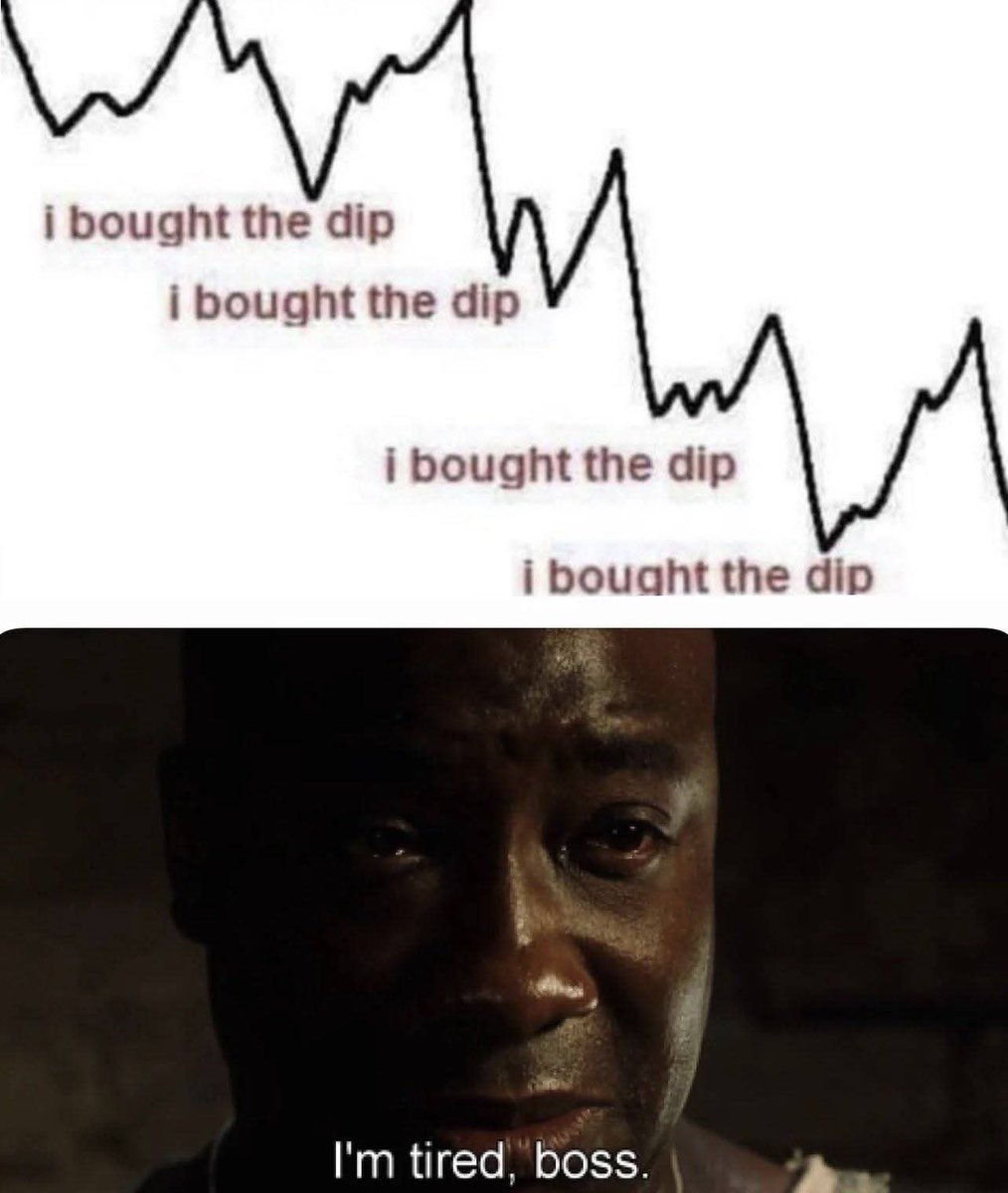 Broke_ants_army's tweet photo. At this point I'm not buying the dip....The dip is buying me."

#BuyTheDip #Crypto #Stocks #Investing #Trading #Finance #BearMarket #BullMarket #BTC #ETH #Memes https://t.co/KqaJ6ukhh2