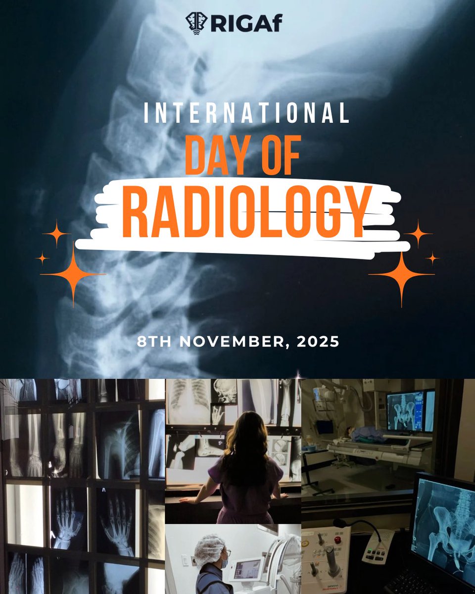 RIGAfOfficial's tweet photo. Radiology Matters. 

🩻 On this #InternationalDayOfRadiology we salute the imaging professionals across Africa whose work uncovers unseen, guides care and improves lives. At RIGAf, our mission is strong: support, connect and elevate radiology in Africa. 

#RIGAf2025 #Radiology https://t.co/OhxkGMDNeD