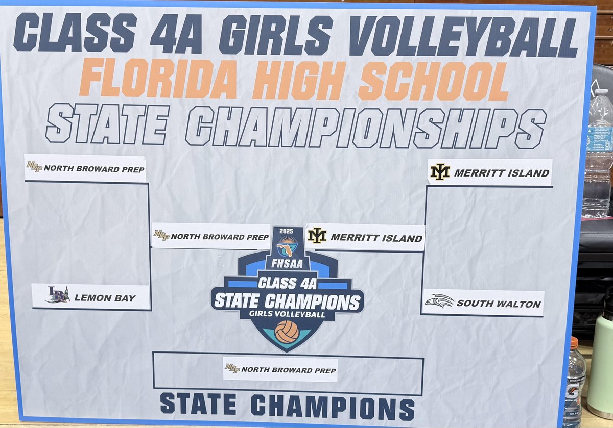 FHSAA's tweet image. 🏐🏆🥇Congratulations to the 2025 #FHSAA 4A Girls Volleyball State Champions ! The North Broward Prep Eagles! 🦅🔥 What an incredible performance winning in 5 sets to capture the state title! 💪