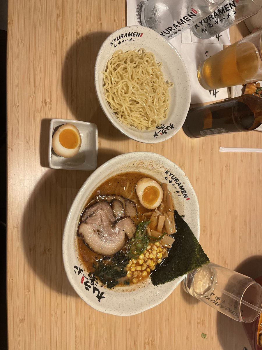 Shadowfex_'s tweet image. Forgot to post this. Kyuramen in Memphis TN. Pretty good. Everything was delicious.  Noodles a little rubbery IMO. Not a fan of corn in my ramen but that’s 100% a preference. Overall solid 7/10.