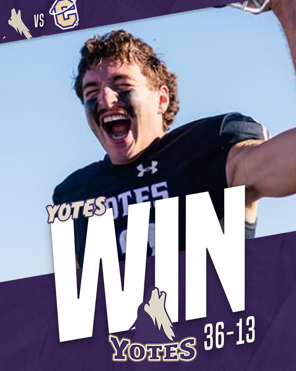 D1_Rejects's tweet image. .@YotesFootball was ROLLING today 👀

College of Idaho forced 3⃣ INT and outgained Carroll 414-125 in a massive @FConference W

#D1R | #NAIAFB
