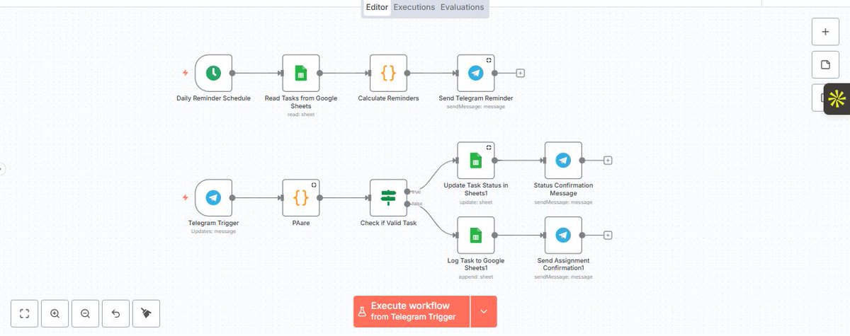 Easy1Concept's tweet image. This automation streamlines task management by allowing teams to assign and track tasks directly through Telegram, with automatic reminders and centralized tracking in Google Sheets. notion.so/Telegram-Task-…