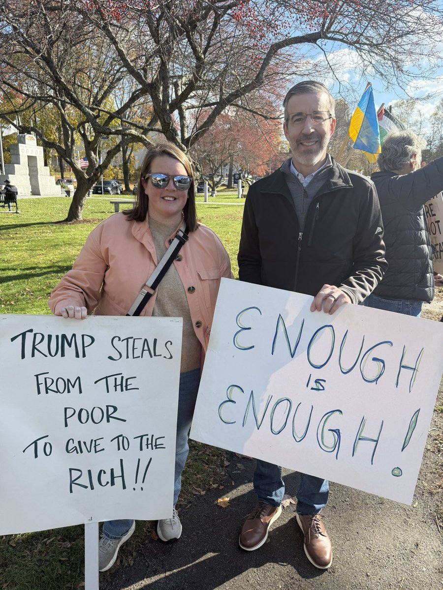 What a great morning in Ipswich with the DTC and then joining the Standout for Democracy protest. It's been fantastic to get out in the district every day and meet folks who are passionate about protecting our Democracy.