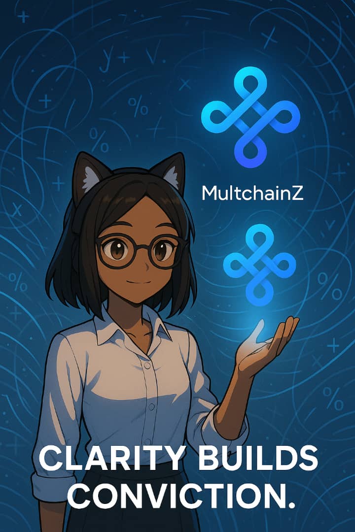 _Joyyy05's tweet photo. DeFi can sound complicated: omnichain credit, RWAs, yield offsets but in building around @MultichainZ_, there's one thing that I've learned: clarity always wins.

I don't try to impress people with jargon.
I make it make sense.

@MultichainZ_ isn't about hype, it's about flow, credit that works across chains, and yield that's actually real.

When the people understand it, they believe it.
Clarity builds conviction.