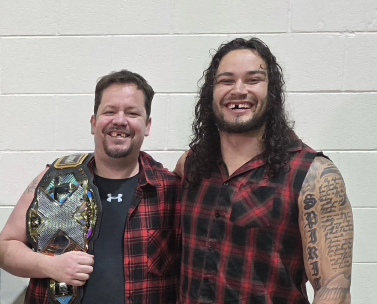 CarlosStoneking's tweet image. @ThunderKeck and Temu Shiloh #toothlessaggression #hillgang #tanku #chewthisforme #nxttampa #WWENXT