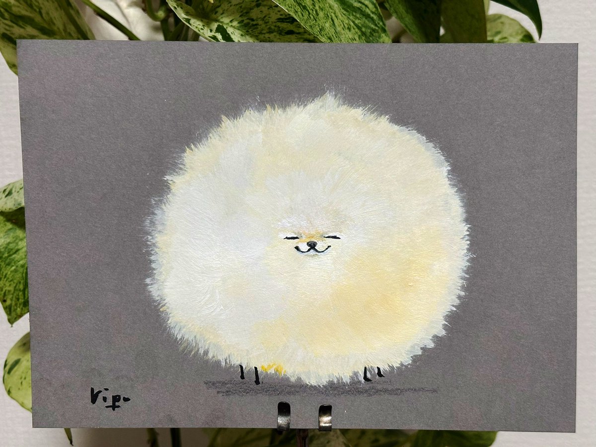 riposhima's tweet image. ポメラニアン絵(丸)