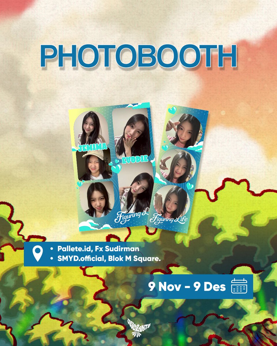 <a href="/JE_JemimaJKT48/">Jemima Evodie</a> [PHOTOBOOTH]

Kali ini, kami juga mengadakan photobooth event yang tersedia di lokasi di bawah ini.

📍 Palette.id, FX Sudirman
📍 SMYD.offical, Blok M Square

Campaign ini diadakan pada tanggal 9 November - 9 Desember 2025. Mari abadikan momen ini bersama-sama!