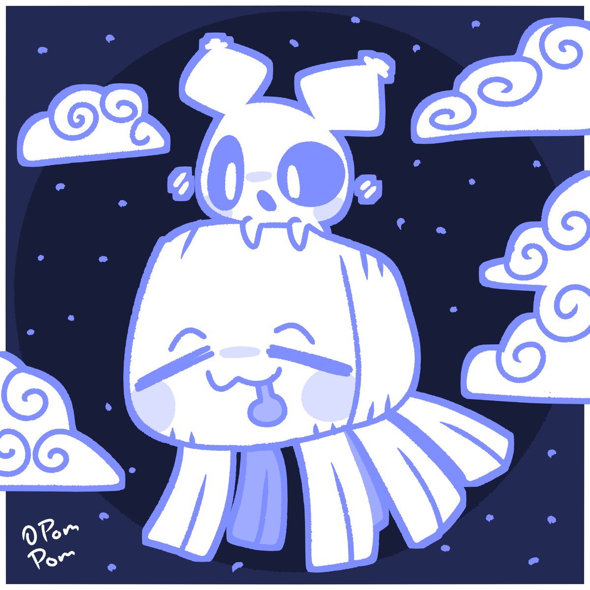 PompomNotes's tweet image. Pompom flying on a friendly ghastling! 👻👻 

#fanart #minecraft #originalcharacter #cute