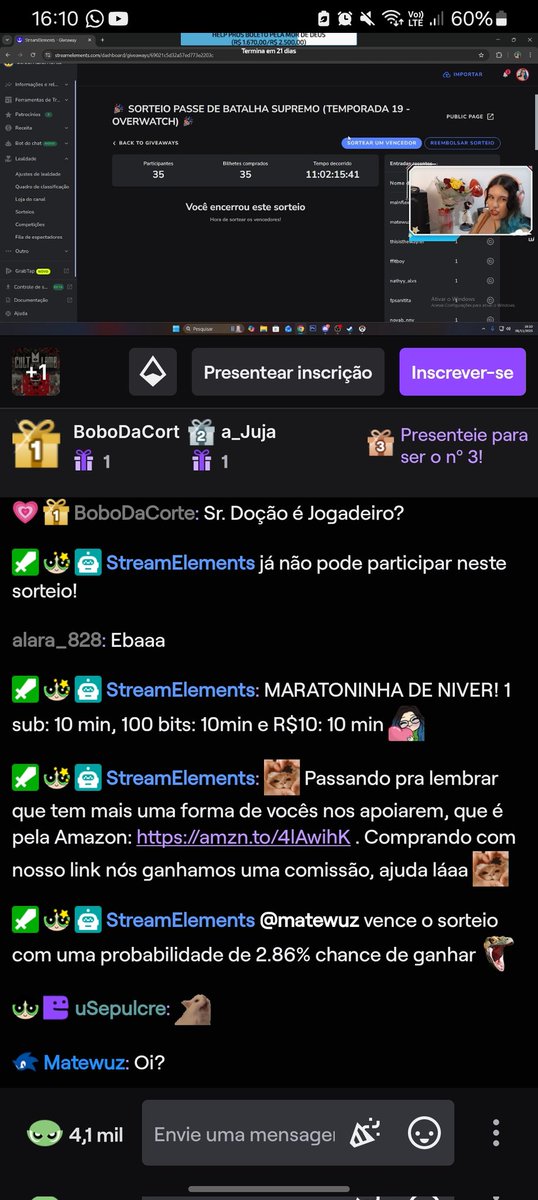 Matewuz's tweet photo. Cai de paraquedas na Live da @uDoocinho e boom! Jogaram um pacote supremo na minha cara, obrigado @OverwatchBrasil e @uDoocinho por esse presentão! https://t.co/PeuJoRfJ9L