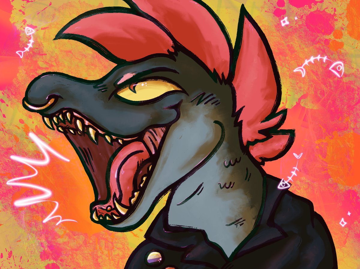 Catching up on some owed art,, here’s one for <a href="/ichoric_glass/">Mirror¥ 🍉</a>