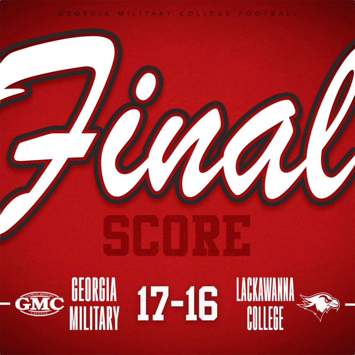 GMC_Football's tweet photo. Be 1-0!  Great, hard fought win up in PA today!  First back to back 10 win seasons since ‘01, ‘02! https://t.co/6fLBt6agMD