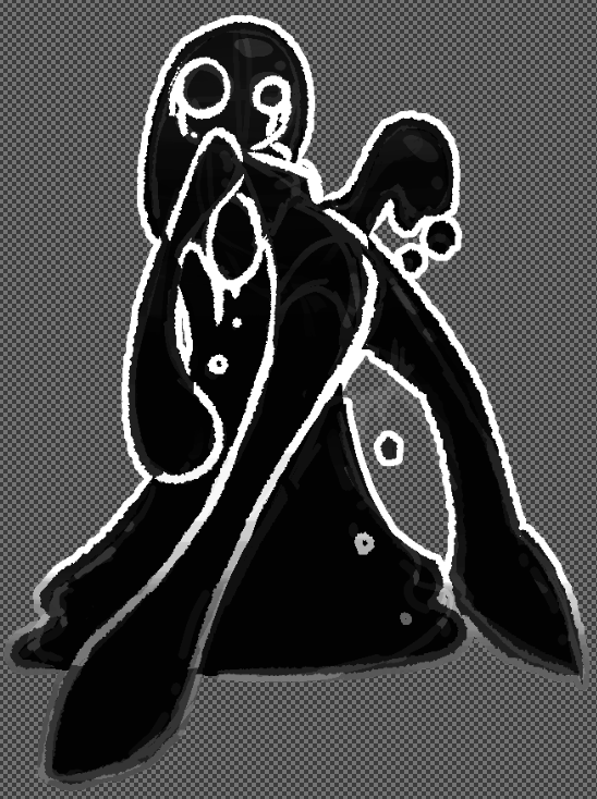 collidecorpnews's tweet photo. THE BLOTTED:
"An old studio employee, consumed by the ink that's overtaken their workplace. This entity isn't inherently aggressive, but the ink dripping from their body may become a hazard. Watch your step." https://t.co/2lOYq2SNDG