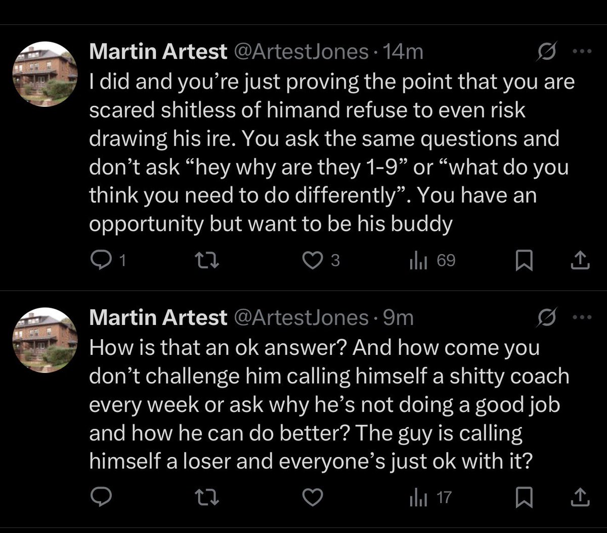 BatesRoomOne's tweet image. Seeing Kevin Stone getting cooked by the Mart Man on the TL is a beautiful sight.