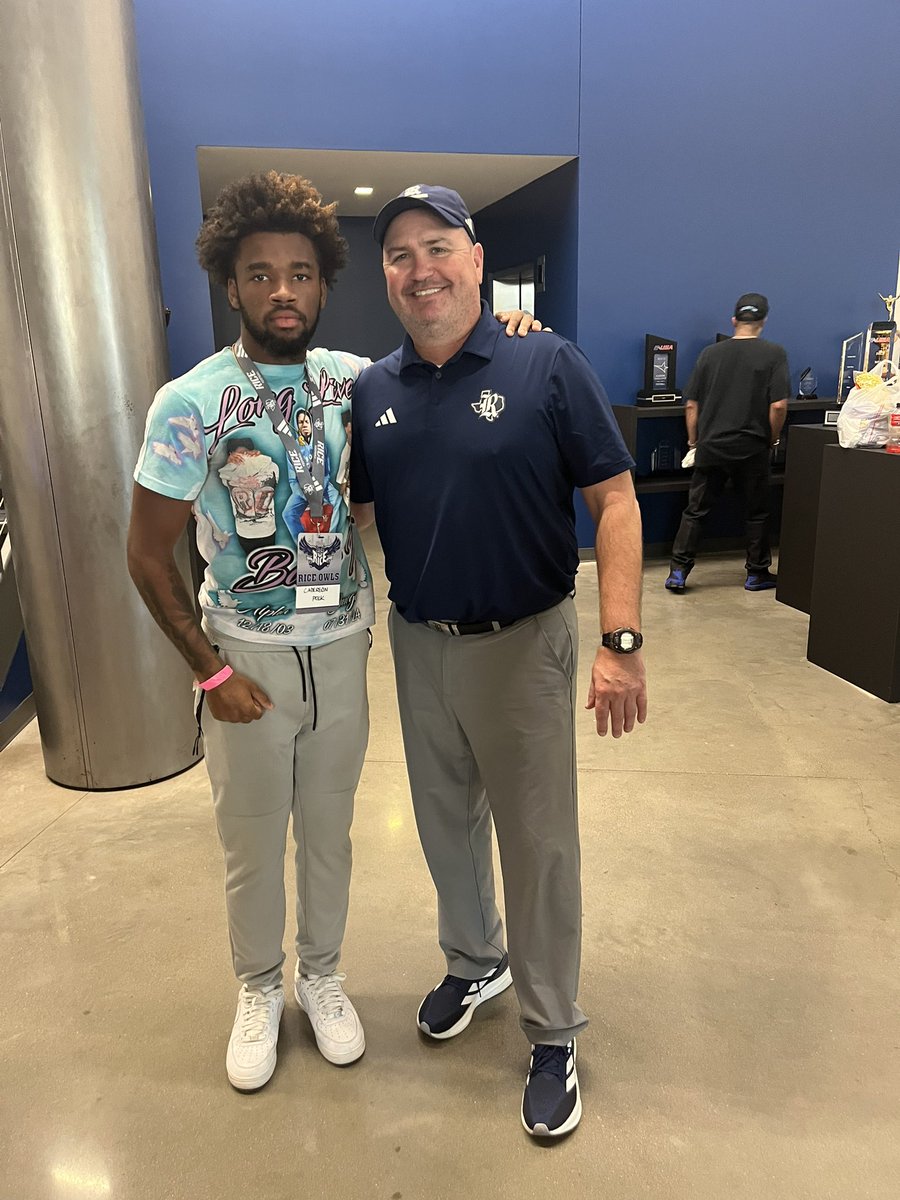 pcadereon's tweet photo. Today was nice getting to tour around rice very nice facility and Great coaching staff and rice is changing the culture around I love the program and will be tuned in with everyone and everything
@CoachBernard__ @CoachKay713
#WE
#changecoming https://t.co/NULSrpm1tQ