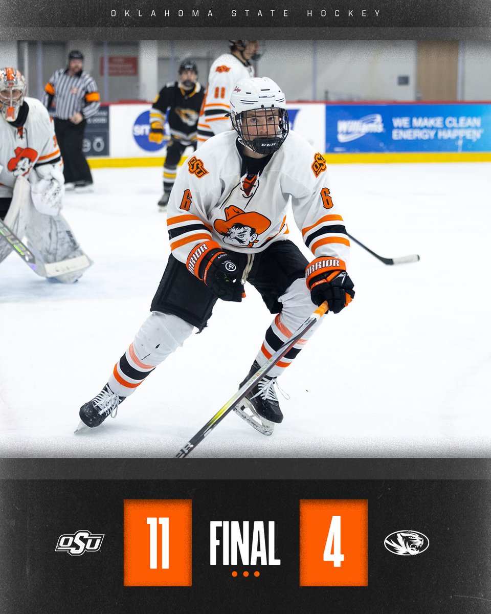 okstatehockey's tweet photo. Ladies and gentlemen... another Cowboy win 🤠

#gopokes | #okstatehockey https://t.co/VhkLlk0MGz