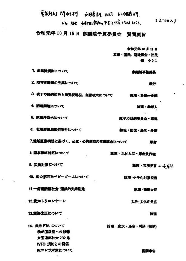 <a href="/RXJapanlove/">RX🇯🇵</a> 2日前通告順守が困難な現状の改善は必要ですね

ただ,問題視してるのは通告ルールにきちんと対応してる議員ではなく,一部のデタラメ議員

質問要旨だけ,質問拒否の接触不可,挙句の通告期限破りというデタラメぶり
x.com/yoshida706/sta…
こういう⬇️こそ公表して欲しいもの
x.com/hmakihara/stat…