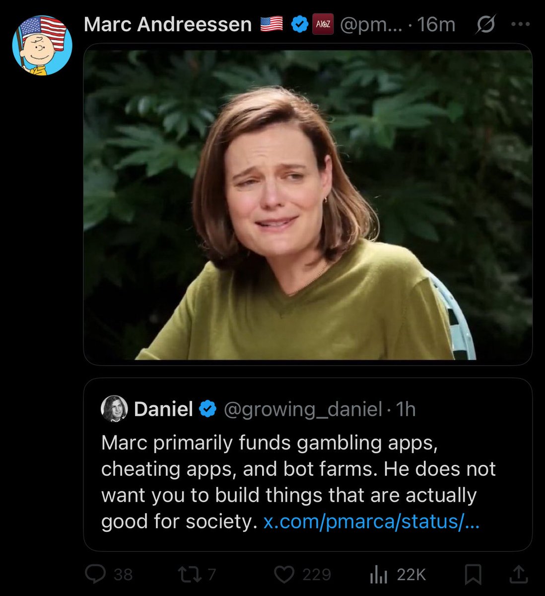 growing_daniel's tweet photo. The really grating thing is he doesn’t understand the format at all https://t.co/PpBEWabmEN