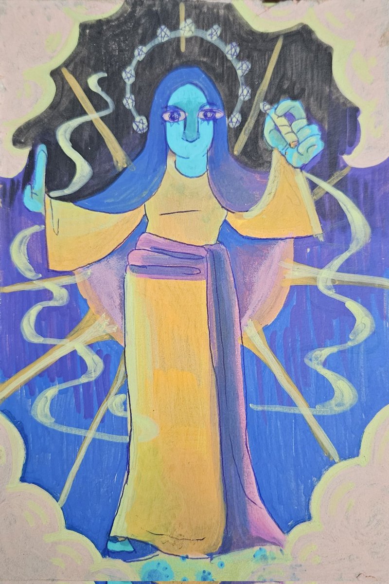 itasmolbean's tweet image. Mother Mary 

#artistsontwitter #Christian #weedtwt