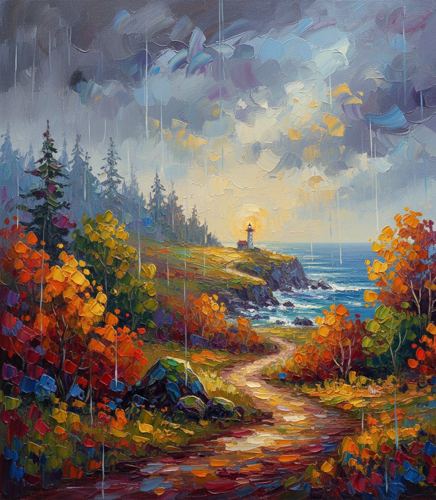 BloopbertBase's tweet image. Oregon Coast Painting. Fall Colors!