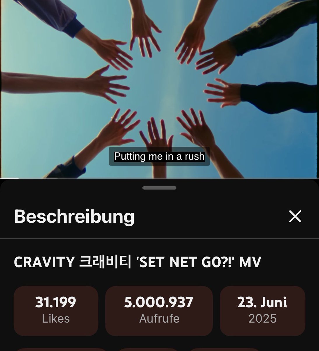 Cravity_Eu's tweet photo. [🎥]

SET NET G0?!  has suprassed 5M views and 31k likes on Youtube.

🔗: https://t.co/h9BGa3eGTW

#CRAVITY #크래비티 #DaretoCrave #SETNETG0 https://t.co/SKnwHmPORU