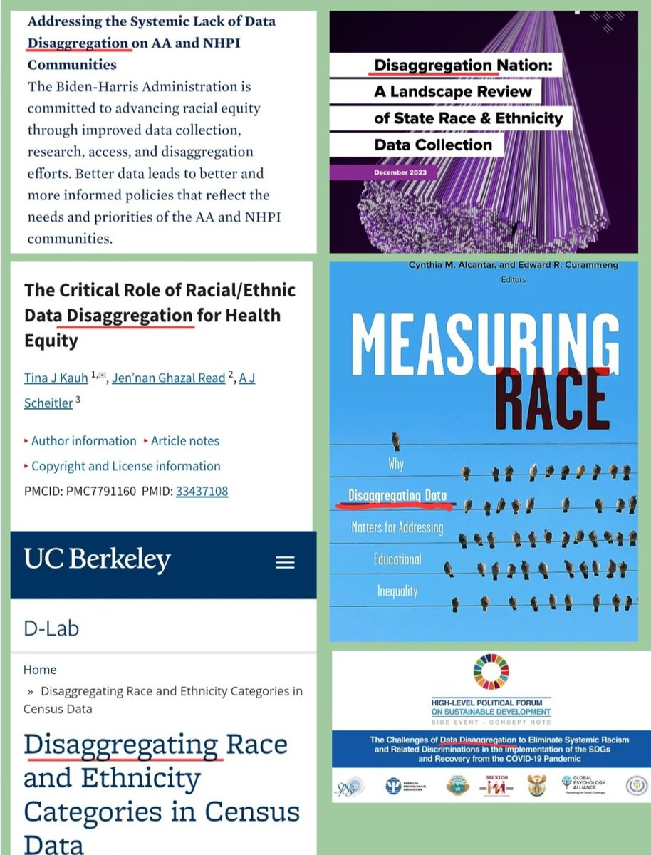 NonHumanMedia1's tweet image. That&apos;s why when the White House puts out a memo on data collection, they call it disaggregation, not delineation

Academics, institutions, and most importantly, government agencies have called this process disaggregation for decades, so please stop trying to reinvent the wheel