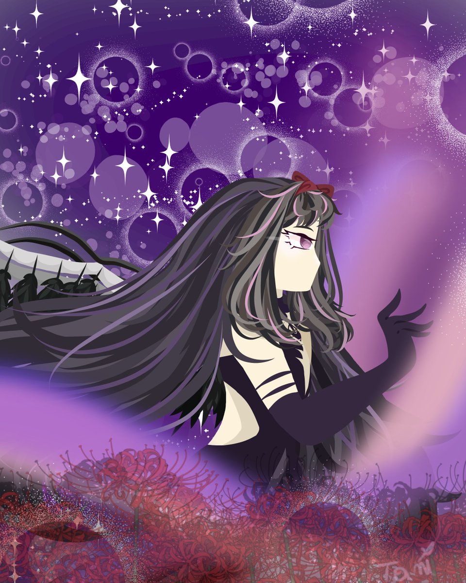 TamiTalula's tweet photo. Repeat. I’ll repeat it for however many times I have to. Until I find the only way out #MadokaMagica #madokamagicafanart #fanart #Homuraakemi #magicalgirls #digitalart https://t.co/mAJsU4VnFs