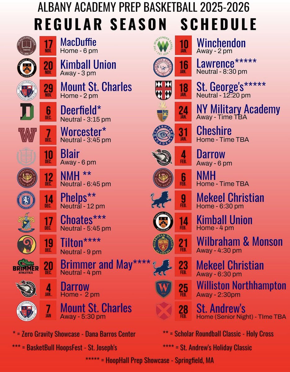 2025-2026 🏀 Schedule
