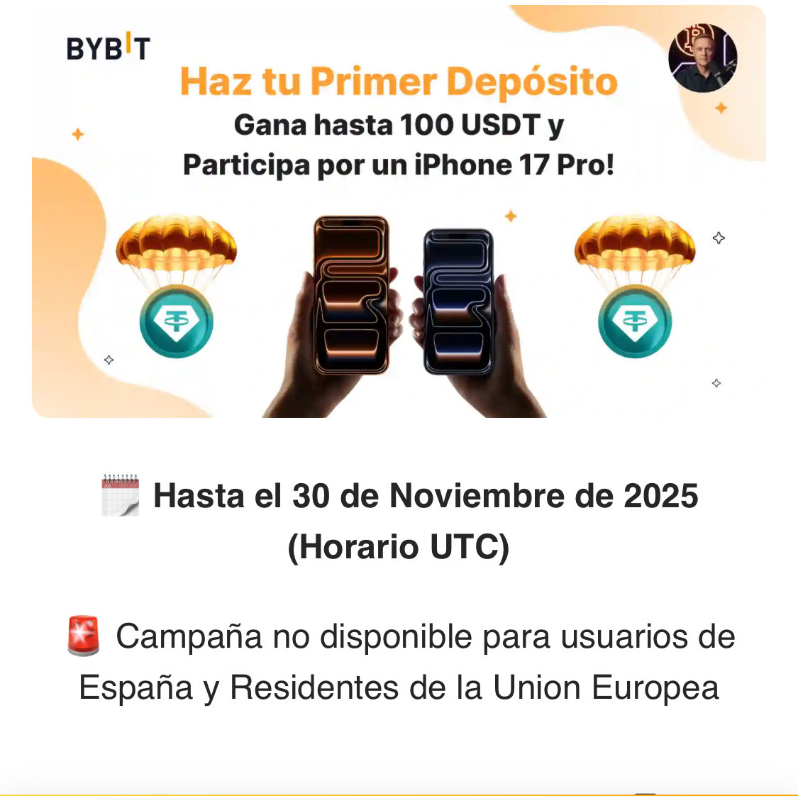 Asegúrate tu bono y participa en el sorteo de un iPhone 17 ProMax: partner.bybit.com/b/iphone17lat