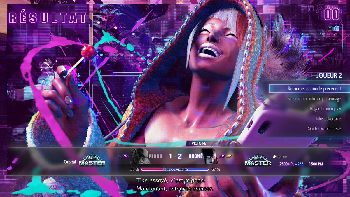 Après Lily, Chun-Li et Mai,

Je passe Master sur un 4ème perso : Juri. ✌️