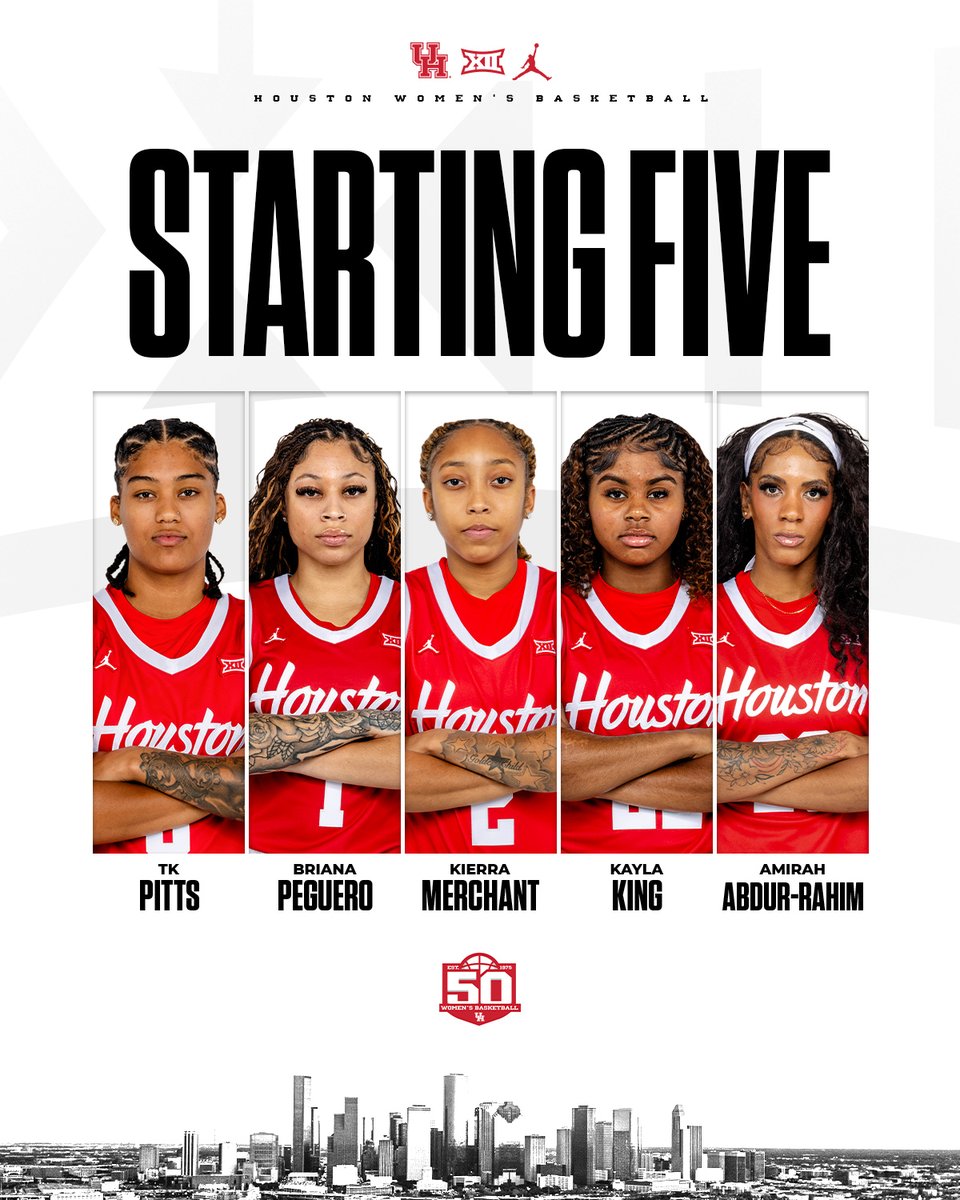 Our starters vs. UTSA!

📻📺📊 linktr.ee/uhcougarwbb